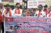Tulunada Rakshana Vedike protests against delay in flyover works